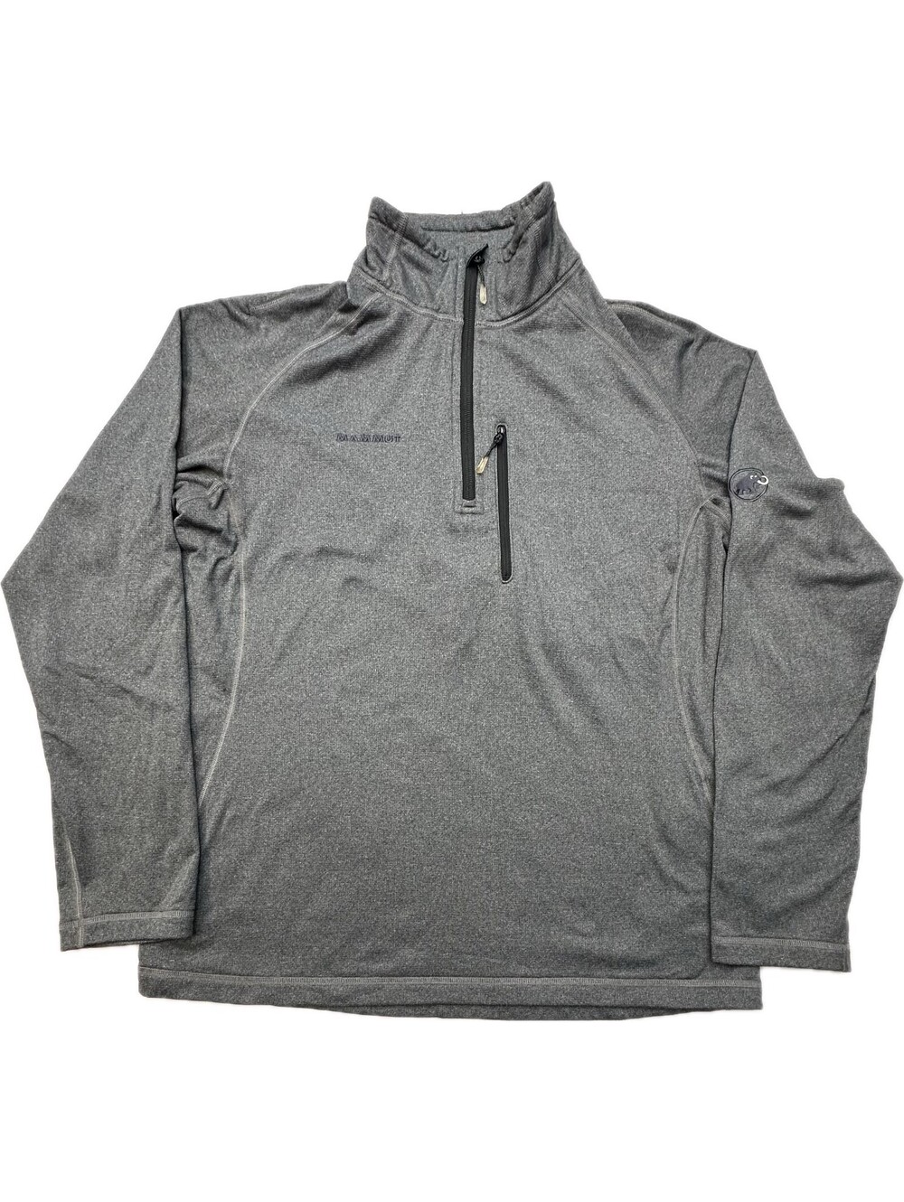 Mammut Runbold ML Half Zip Men XL Gray Fleece Midlayer Hiking 1040-01600